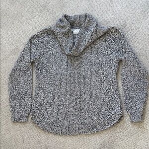 RD Style Marled Gray Cowl Neck Sweater